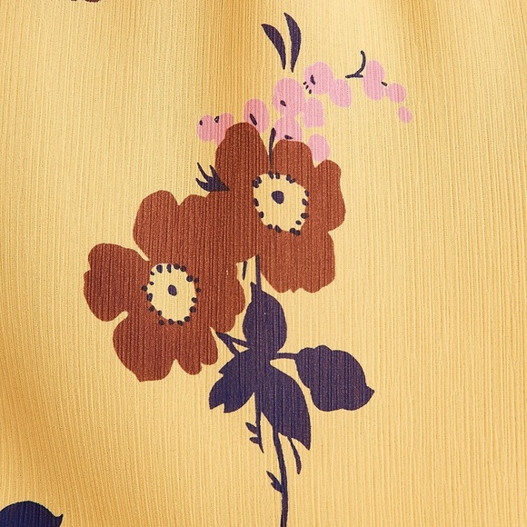 Madewell Pleated Cascade Top in Retro Bouquet Floral Size Small - Picture 5 of 15